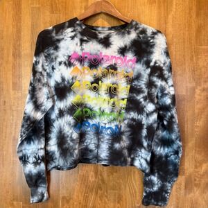 Polaroid‎ Graphic Tie Dye Crew Neck Long Sleeve T-Shirt